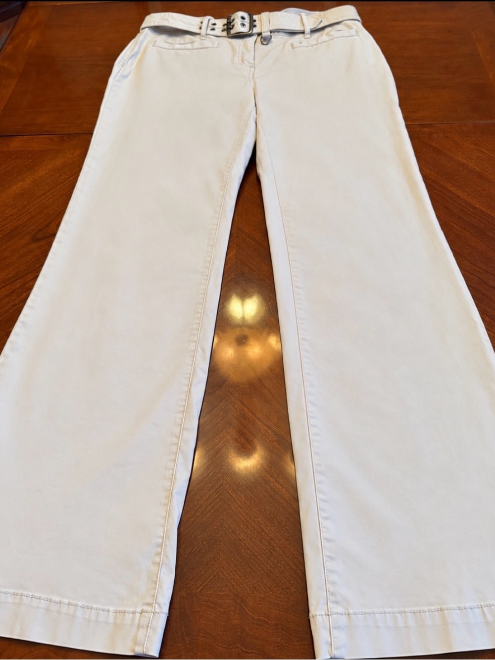 Tommy Hilfiger Pants - 97% Cotton Light Khaki Bootleg Pants with Belt Size - 10